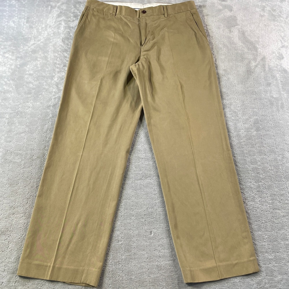 Polo‎ Ralph Lauren Chino Pants Mens 34x30 Tan Silk Cotton Coastal Luxury Preppy